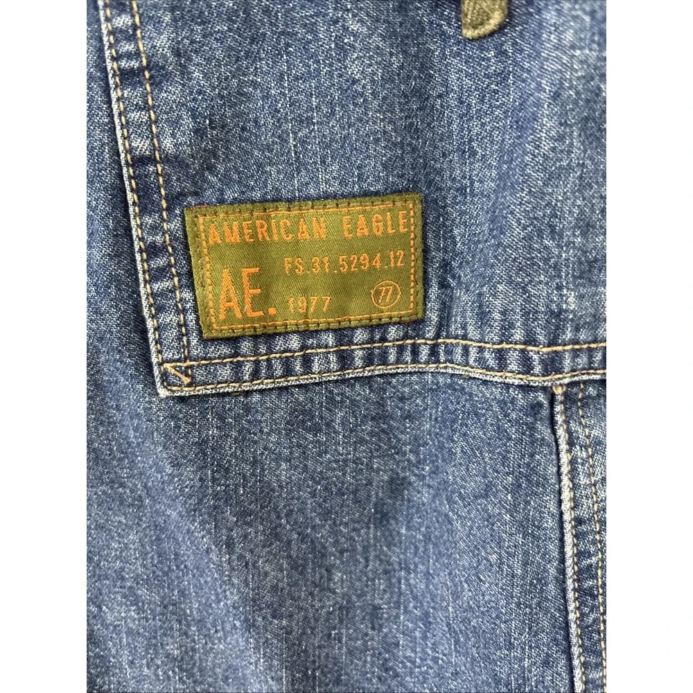 American Eagle - Mini Cargo Skirt Women’s Size 8 Blue Denim 100% Cotton